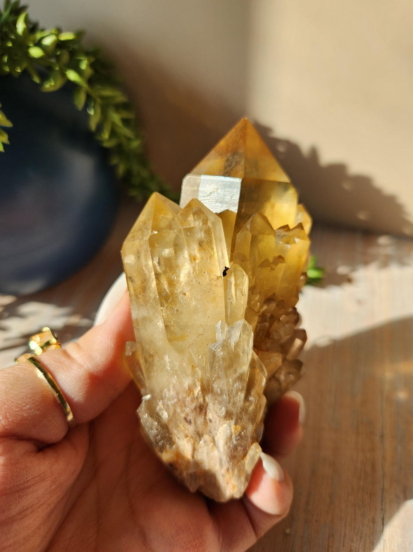 AAA Beautiful kundalini citrine from the Congo, honey citrine with rainbows, genuine, untreated and not polished
