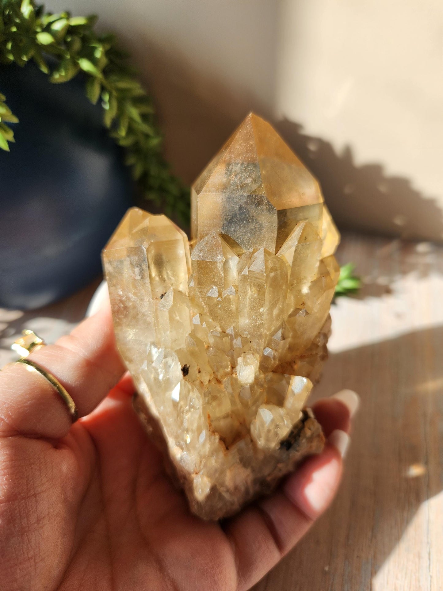 AAA Beautiful kundalini citrine from the Congo, honey citrine with rainbows, genuine, untreated and not polished