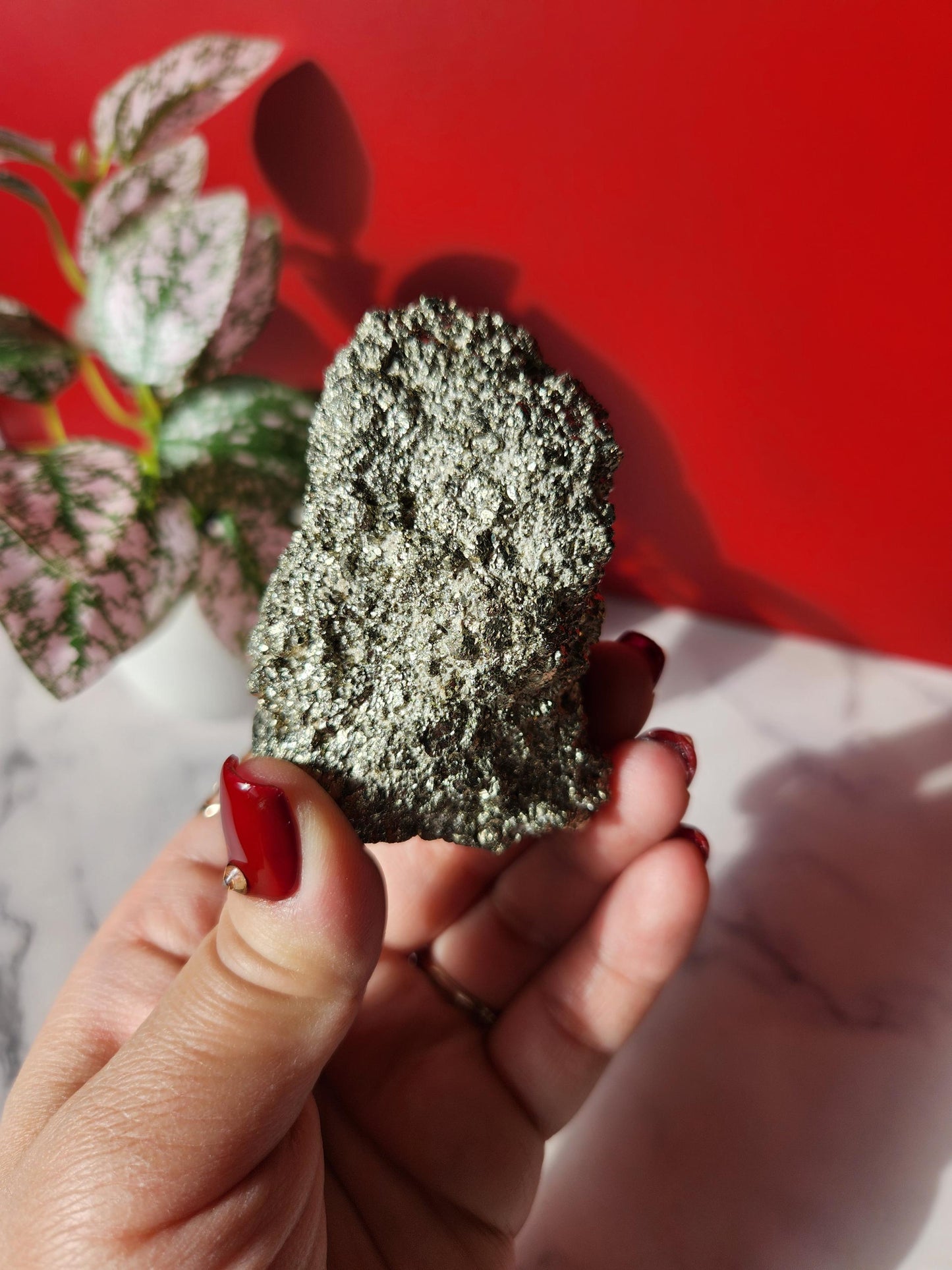 High quality raw pyrite from Peru with beautiful formations
