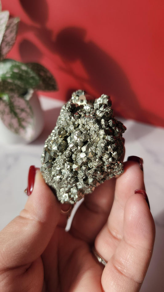 Raw pyrite from Peru with beautiful formations