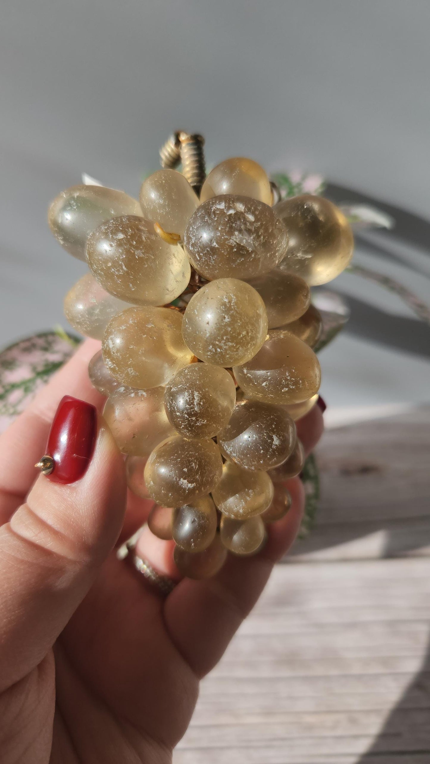 Beautiful large vintage citrine grapes from Brazil, natural citrine, untreated