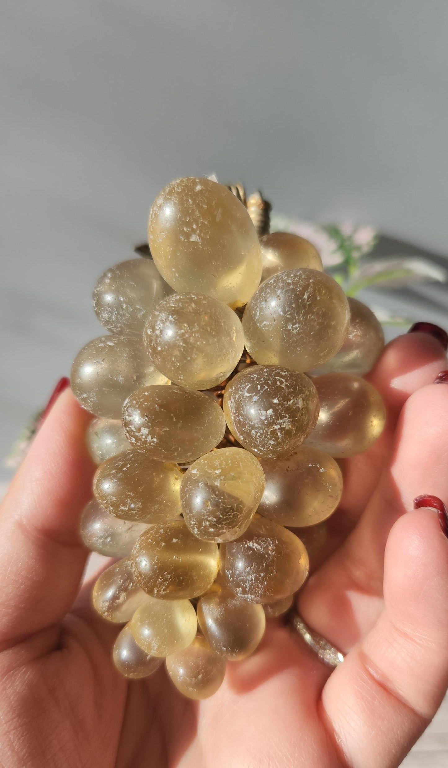 Beautiful large vintage citrine grapes from Brazil, natural citrine, untreated