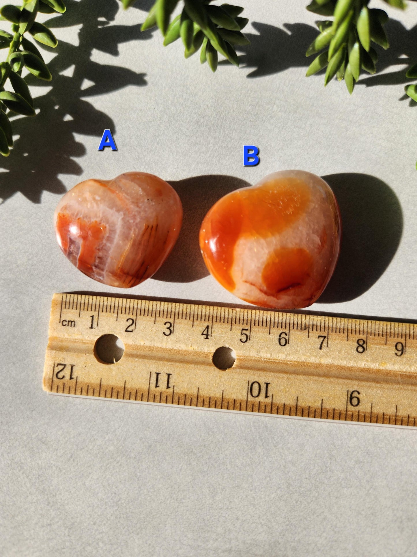 You pick - Beautiful carnelian heart carvings from Madagascar with pretty patterns and quartz, natural carnelian