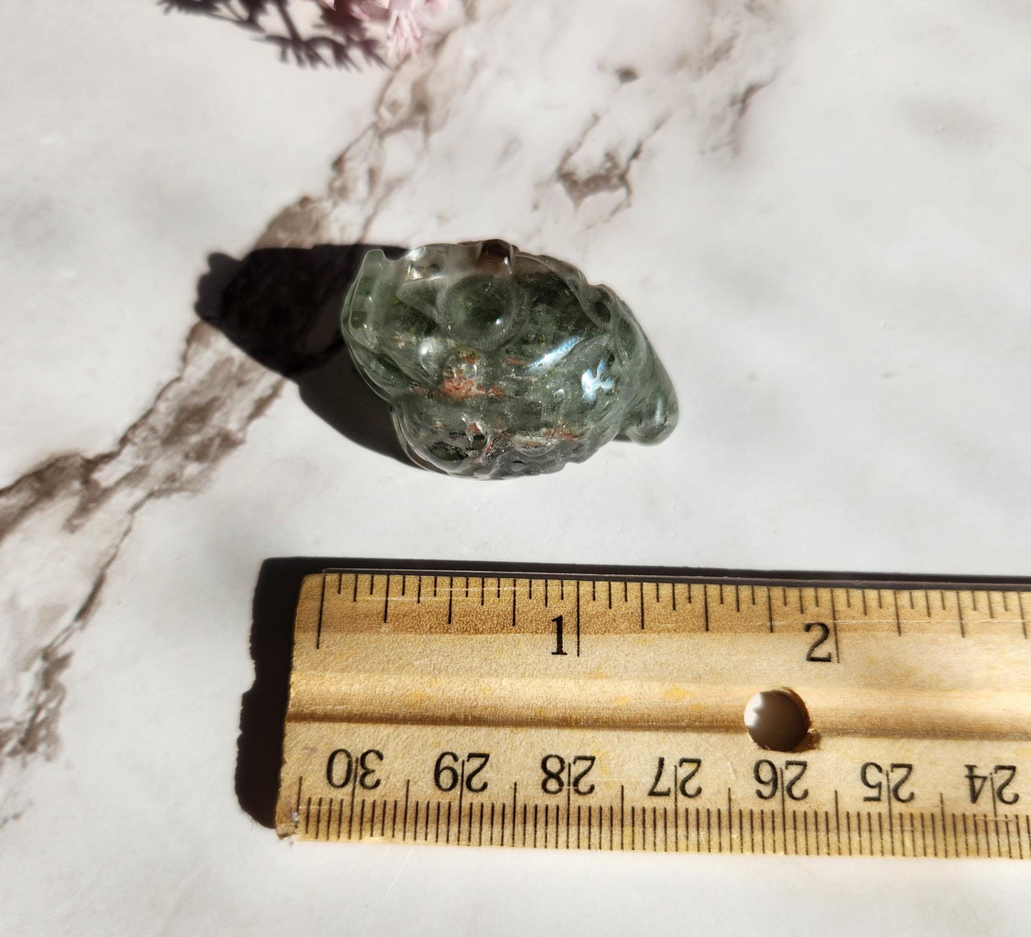 AAA green chlorite with pink garden quartz money toad carvings, money frog