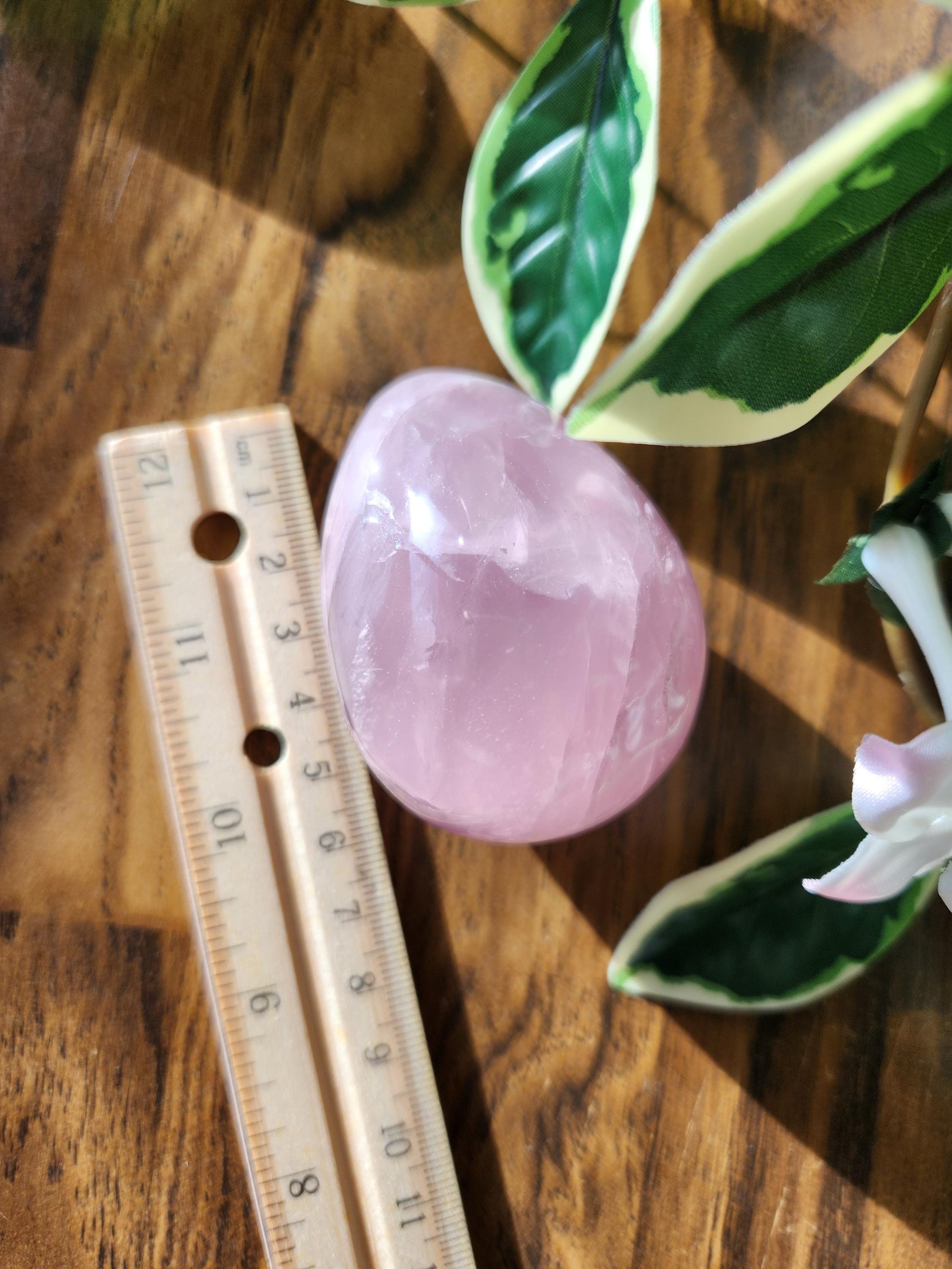 Amazing rose quartz egg