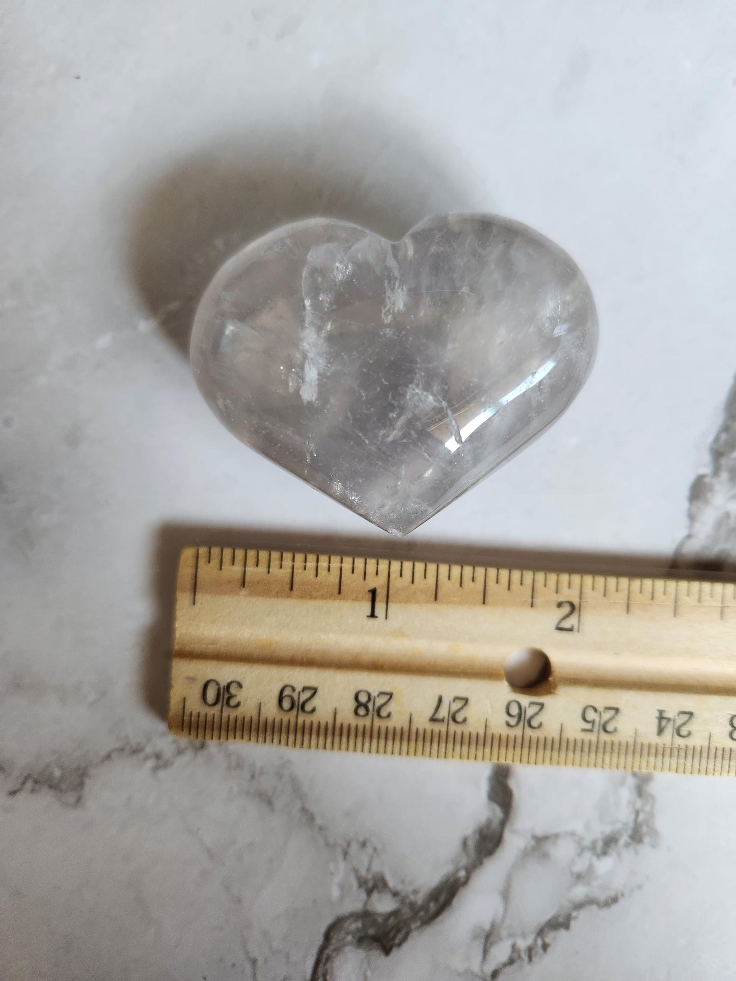 AAA light blue rose quartz heart with rainbows from Madagascar 11B